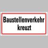 0045. Schild Alu "Baustellenverkehr kreuzt" - 170x350mm - 752/51
