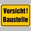 0047. Schild Alu "VORSICHT! BAUSTELLE" - 300x400mm - 818/00